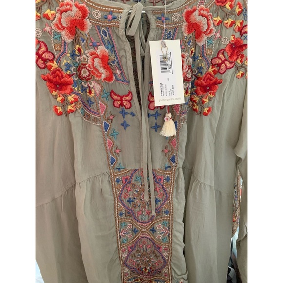 Johnny Was Alora Grain Rayon Tunic Blouse M NWT - Picture 5 of 9